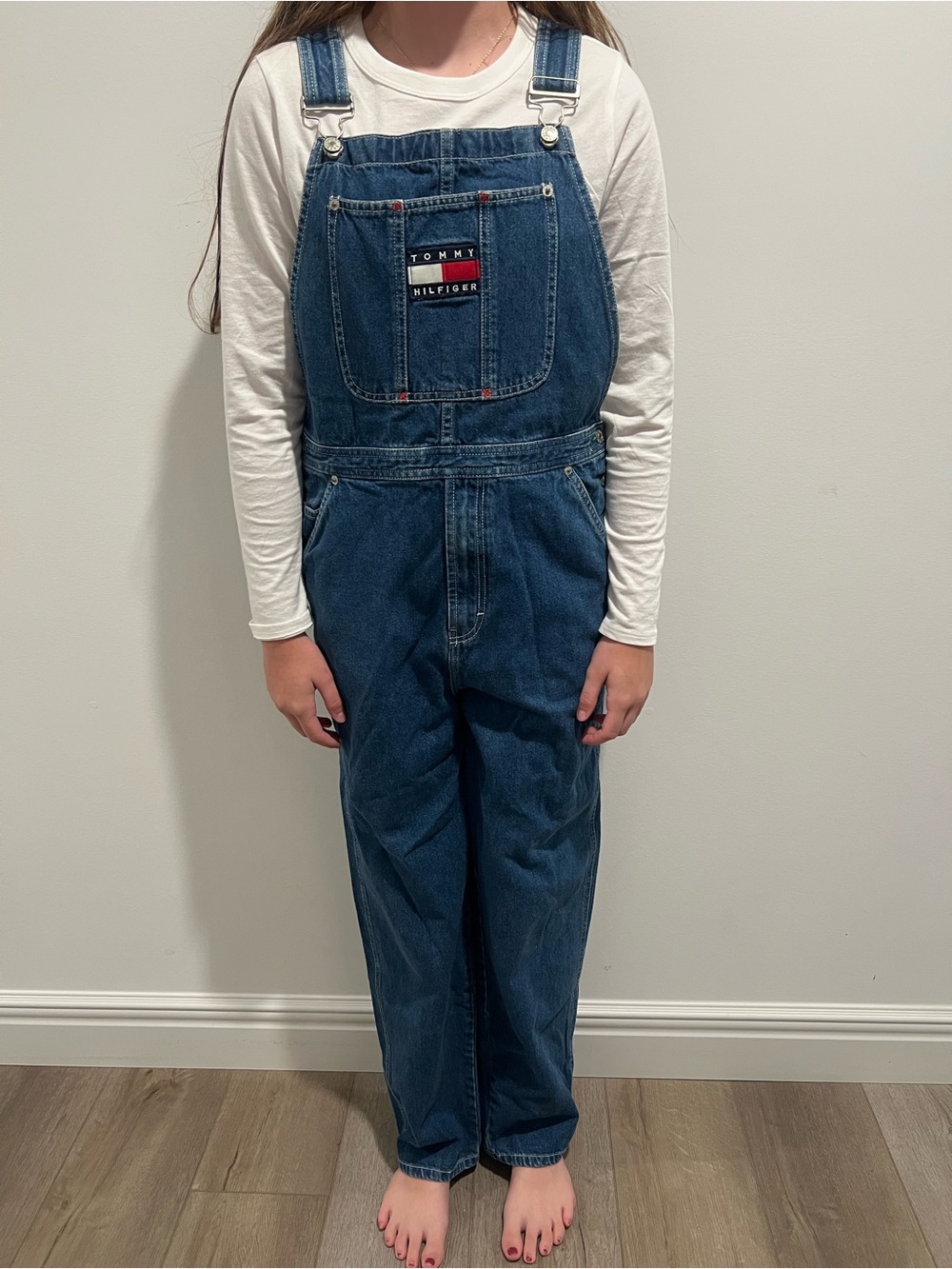 Women’s Tommy Hilfiger Blue Denim Overalls - Size L